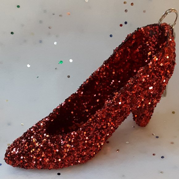 Coming Soon! Ruby Slipper Wizard Oz Inspired Handcrafted Acrylic Keychain Shoe - Picture 5 of 15